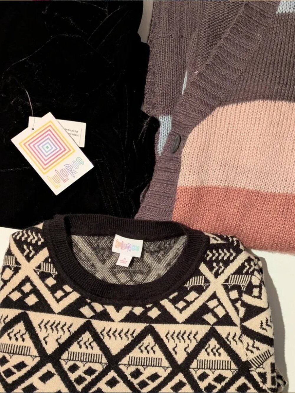 LuLaRoe Sweater Lot Amber Piper Lucille Size Small